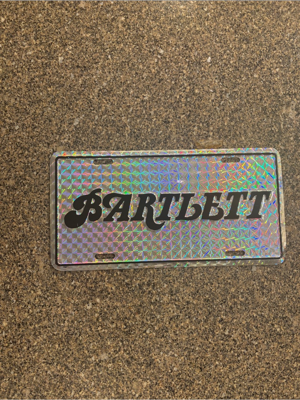“Bartlett” Vintage Raised Logo Metal License Plate